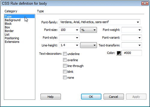 EDITING PAGE-WIDE SETTINGS