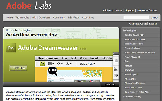 A quick look at the new features in Dreamweaver CS4 -