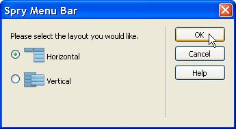 Choose Horizontal or Vertical