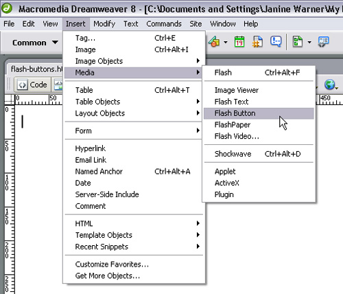 Launch Dreamweaver and Go Find Your New Features