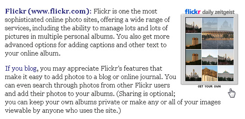 Working with Code From Flickr and Other Sites