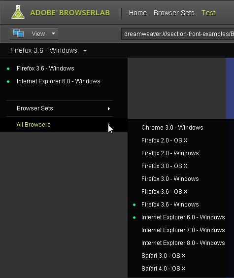 Preview Pages with Browsers on Windows or Mac