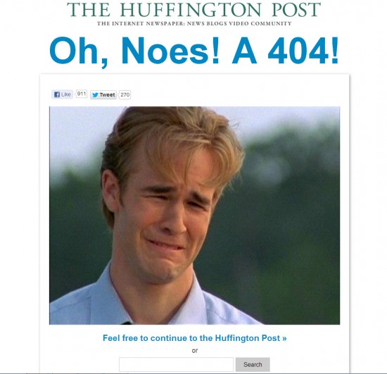 HuffingtonPost 404 Page