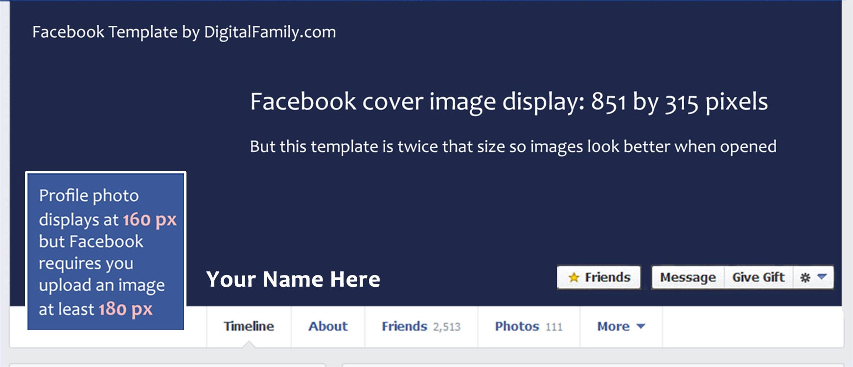 facebook template for students